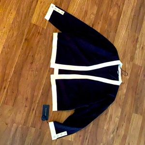 New with tag cardigan navy blue with cream details